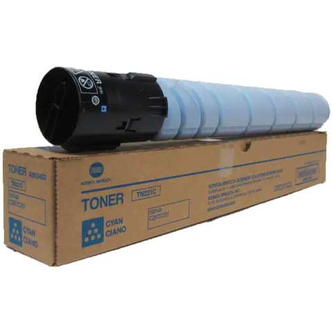 Toner Konica Minolta TN221C / A8K3450 Cyan do drukarek (Oryginalny) [21k]